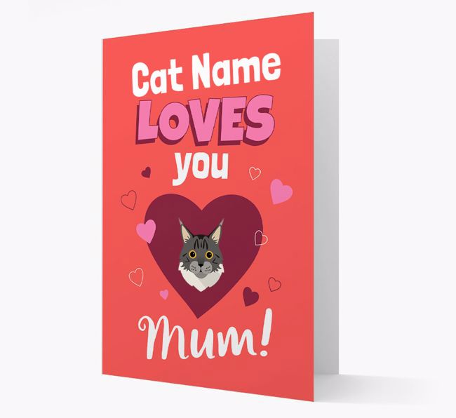 'Loves You Mum' - Personalised {breedCommonName} Card